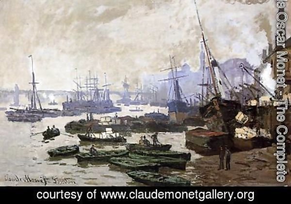 Claude Monet - Boats In The Port Of London