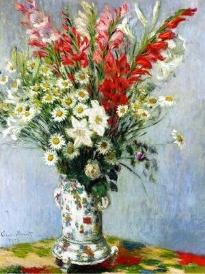 Claude Monet - Bouquet Of Gadiolas  Lilies And Dasies