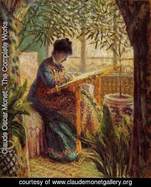 Claude Monet - Camille Embroidering