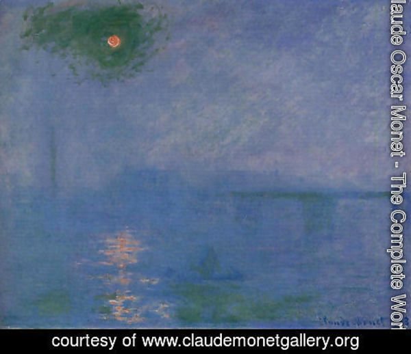 Claude Monet - Charing Cross Bridge  Fog On The Themes