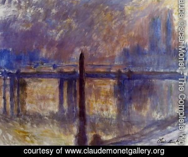 Claude Monet - Cleopatras Needle And Charing Cross Bridge