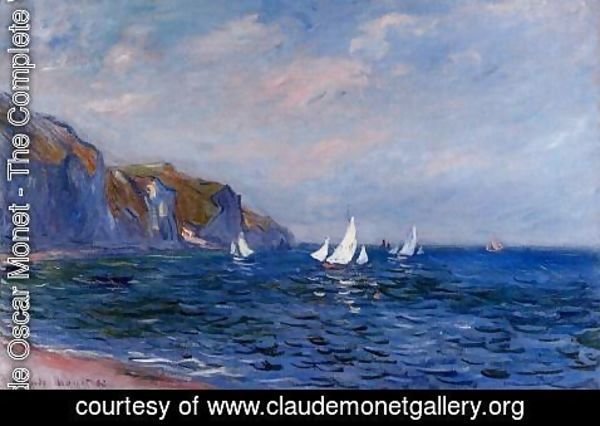 Claude Monet - Cliffs And Sailboats At POurville