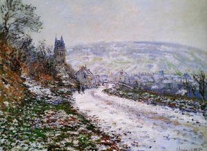 Claude Monet - Entering The Village Of Vetheuil In Winter