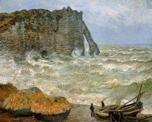 Claude Monet - Etretat  Rough Sea