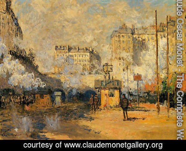 Claude Monet - Exterior Of Saint Lazare Station  Sunlight Effect