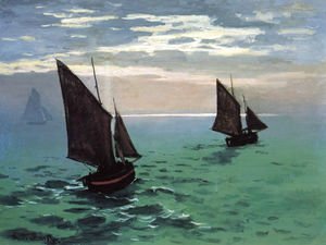 Claude Monet - Fishing Boats At Sea