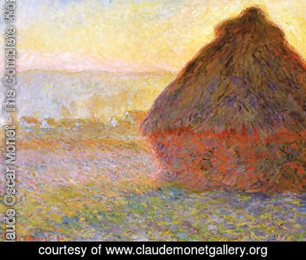 Claude Monet - Grainstack At Sunset