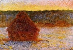 Claude Monet - Grainstack At Sunset  Winter