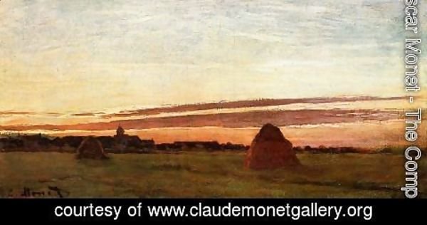 Claude Monet - Grainstacks At Chailly At Sunrise