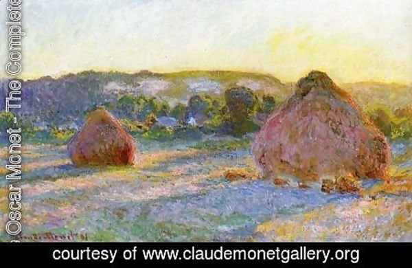 Claude Monet - Grainstacks At The End Of Summer  Evening Effect