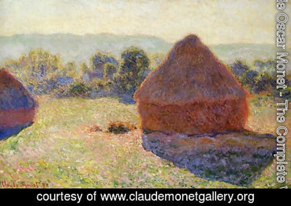 Claude Monet - Grainstacks In The Sunlight  Midday