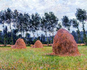 Claude Monet - Haystacks  Overcast Day