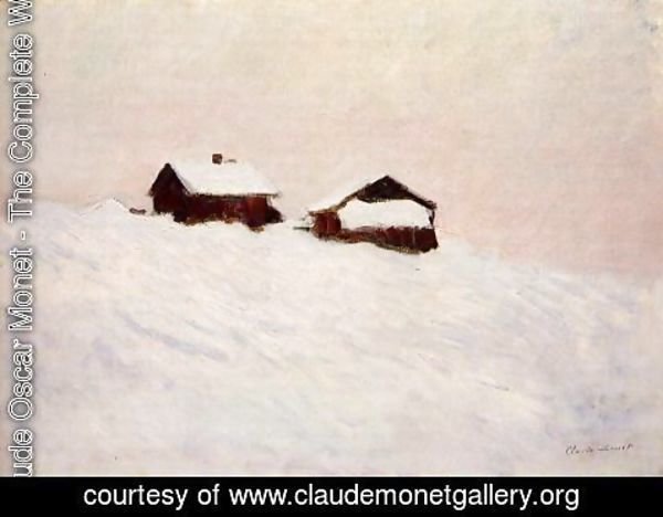 Claude Monet - Houses In The Snow  Norway