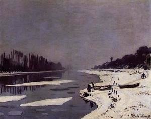 Claude Monet - Ice Floes On The Saine At Bougival
