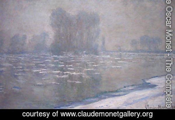 Claude Monet - Ice Floes  Misty Morning