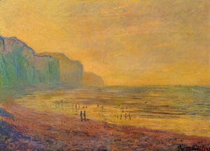 Claude Monet - Low Tide At Pourville  Misty Weather