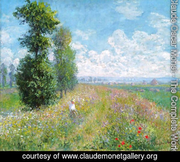 Claude Monet - Meadow With Poplars Aka Poplars Near Argenteuil