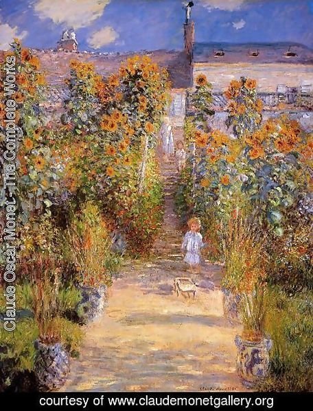 Claude Monet - Monets Garden At Vetheuil