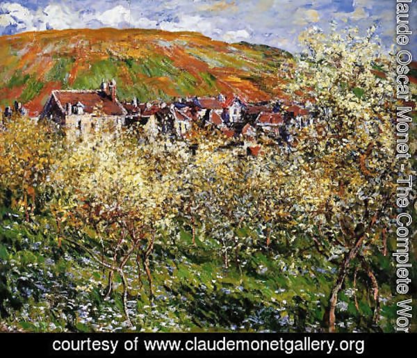Claude Monet - Plum Trees In Blossom At Vetheuil