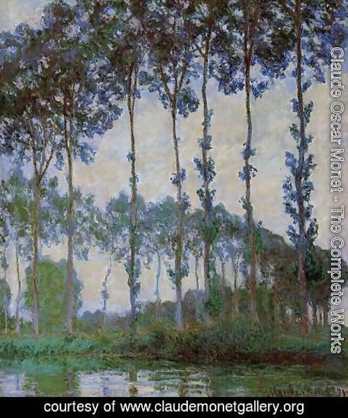 Claude Monet - Poplars On The Banks Of The River Epte  Overcast Weather