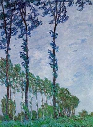 Claude Monet - Poplars  Wind Effect