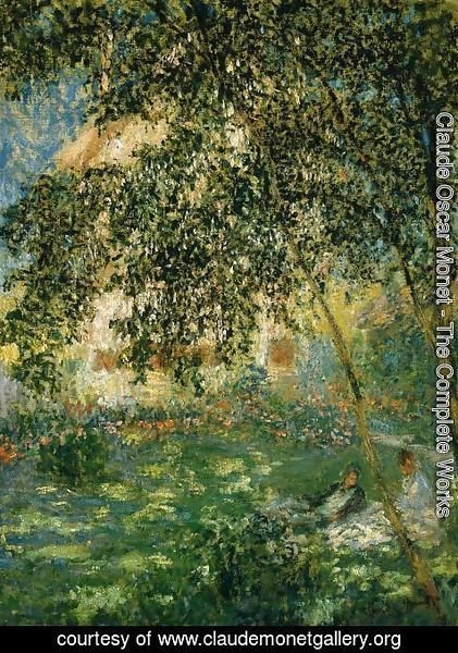 Claude Monet - Relaxing In The Garden  Argenteuil