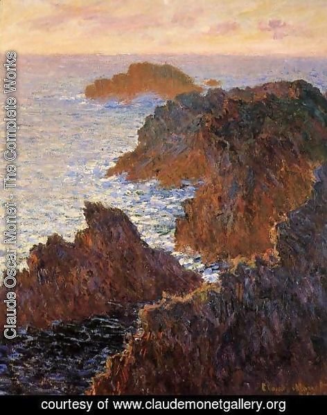 Claude Monet - Rocks At Belle Ile  Port Domois