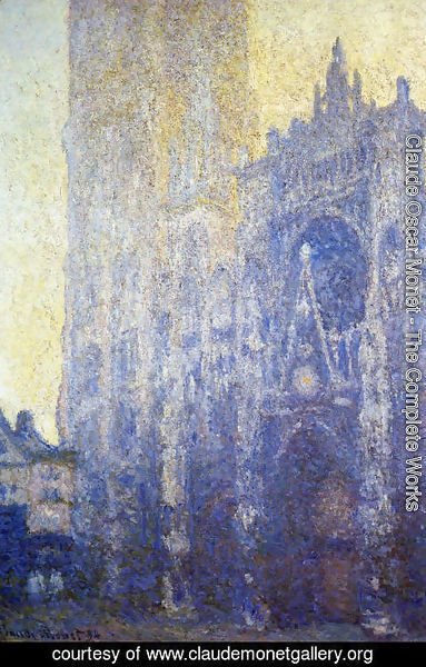 Claude Monet - Rouen Cathedral  The Portal And The Tour D Albane  Morning Effect