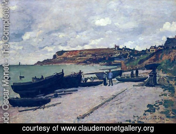 Claude Monet - Sainte Adresse  Fishing Boats On The Shore