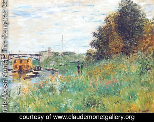 Claude Monet - The Banks Of The Seine At The Argenteuil Bridge