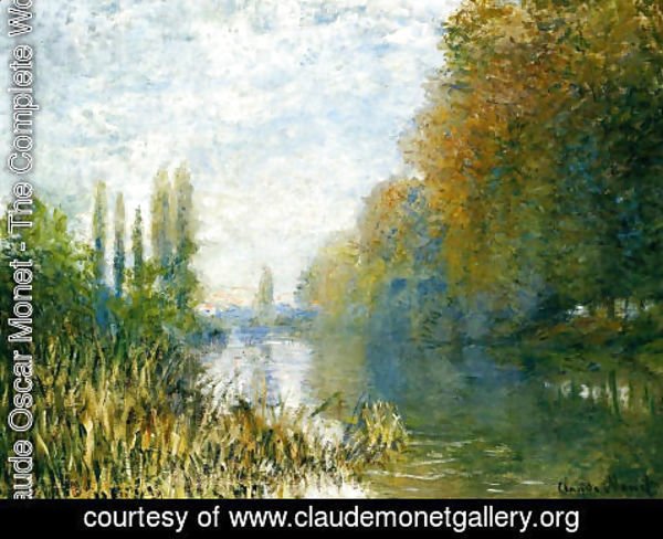 Claude Monet - The Banks Of The Seine In Autumn