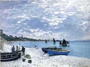 Claude Monet - The Beach At Sainte Adresse