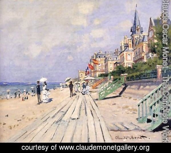 Claude Monet - The Boardwalk At Trouville