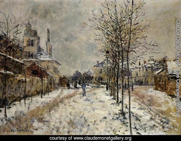 The Boulevard De Pontoise At Argenteuil  Snow Effect
