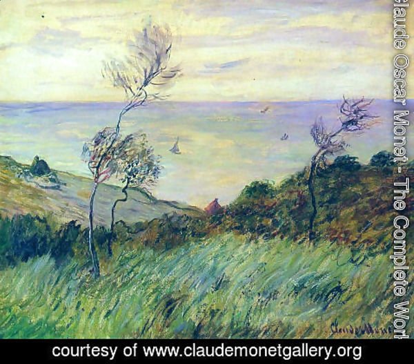 Claude Monet - The Cliffs Of Varengeville  Gust Of Wind