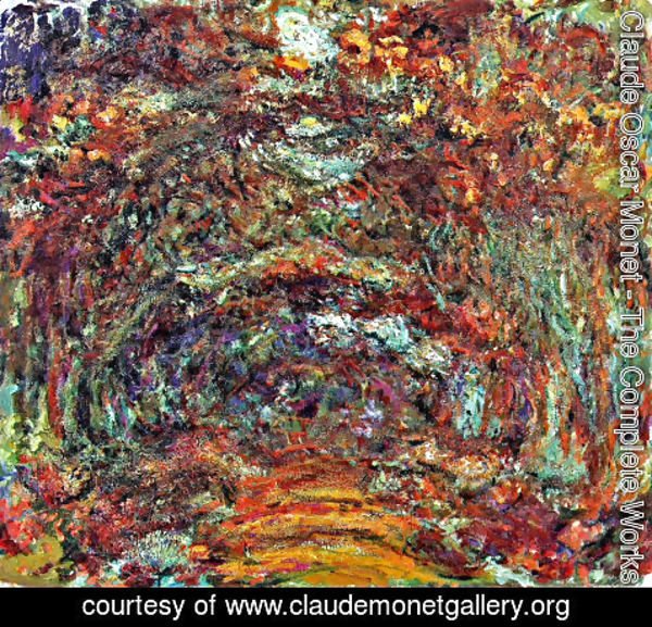 Claude Monet - The Path Under The Rose Arches  Giverny
