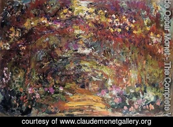 Claude Monet - The Path Under The Rose Trellises  Giverny