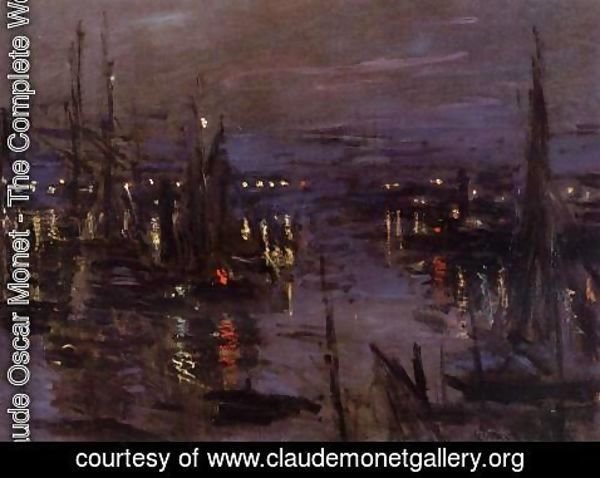 Claude Monet - The Port Of Le Havre  Night Effect
