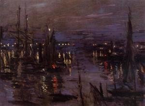 The Port Of Le Havre  Night Effect