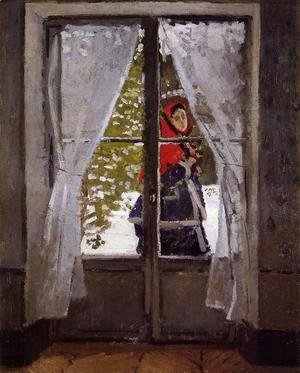 The Red Kerchief  Portrait Of Madame Monet