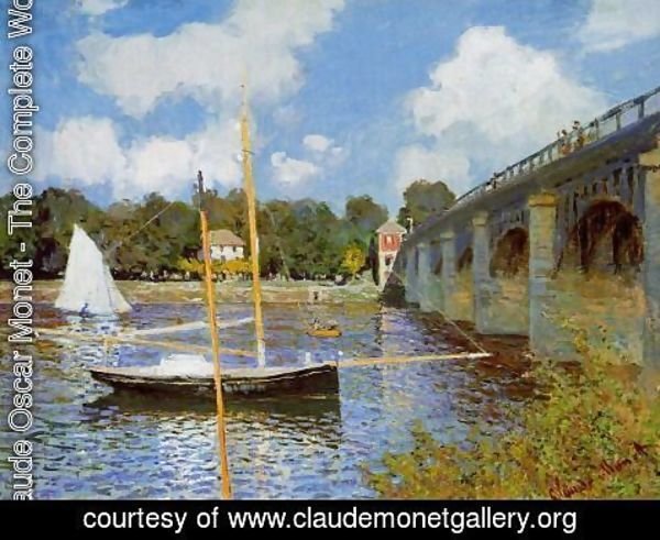 Claude Monet - The Road Bridge At Argenteuil