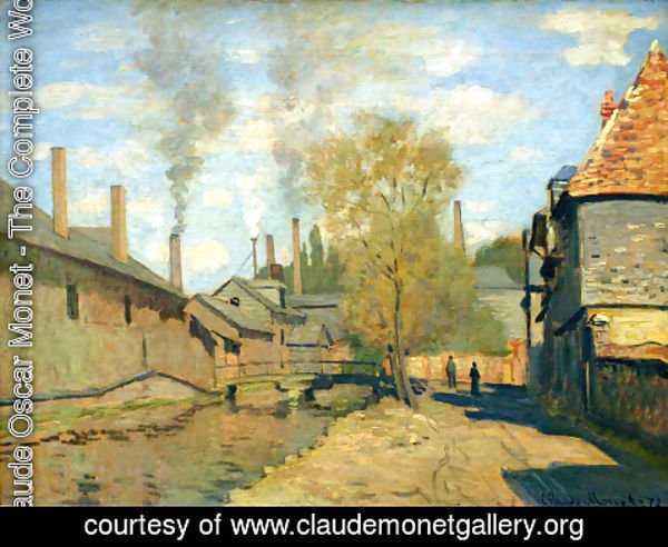 Claude Monet - The Robec Stream  Rouen Aka Factories At Deville  Near Rouen