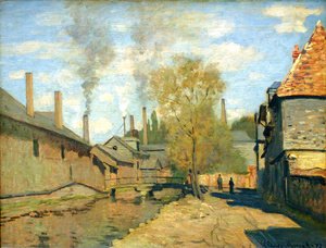 Claude Monet - The Robec Stream  Rouen Aka Factories At Deville  Near Rouen