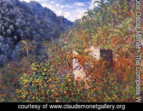 Claude Monet - The Valley Of Sasso  Blue Effect