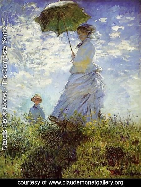 Claude Monet - The Walk  Woman With A Parasol