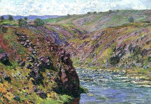 Claude Monet - Valley Of The Creuse  Sunlight Effect