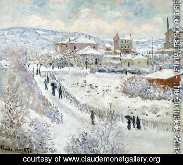 Claude Monet - View Of Argenteuil In The Snow