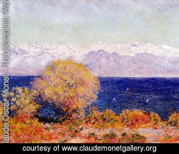 Claude Monet - View Of Cap D Antibes Aka View Of The Bay And Maritime Alps At Antibes