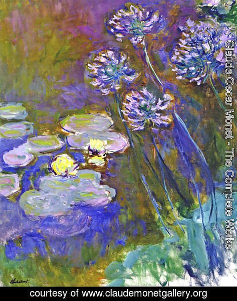 Claude Monet - Water Lilies And Agapanthus59