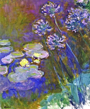 Water Lilies And Agapanthus59